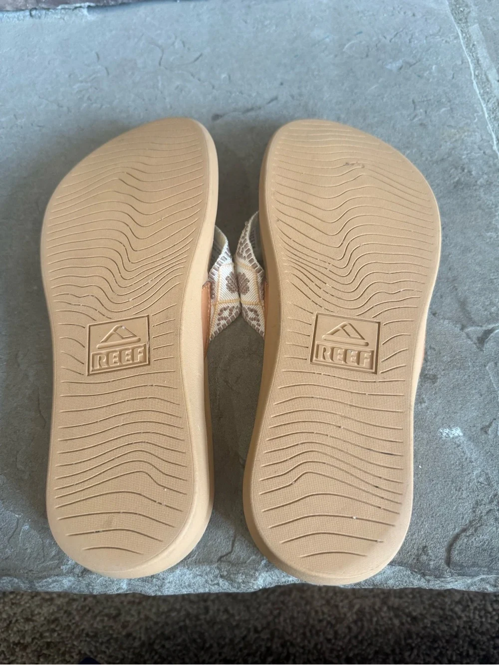 Reef Woven Ortho Bounce Sandal Flip Flop Size 9 Off-white